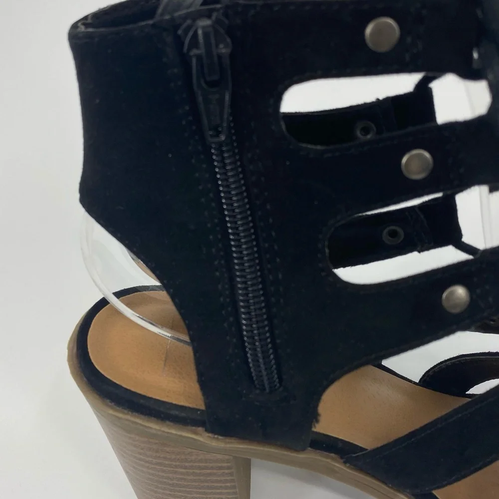 DV by Dolce Vita | Black Suede Lace Up Sandals - Picture 9 of 12